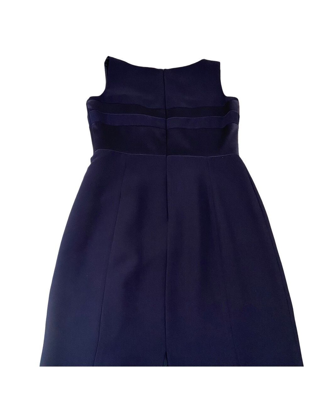 Jones New York Evening Navy Maxi Dress Size 10 Satin Band Classic Elegant - Picture 6 of 16